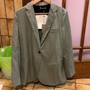 NWT 6397 spring blazer sz M poly viscose metallic